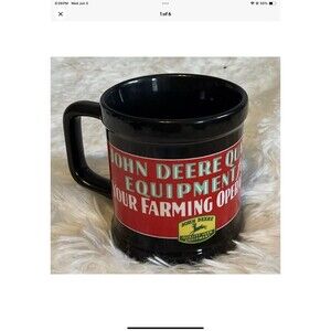 John Deere General-Purpose Farm Tractor Coffee Mug Cocoa Tea Cup Black NEW